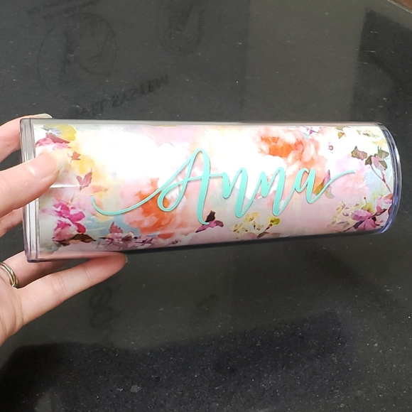 "Anna" Floral Tumbler NEW - Picture 3 of 3